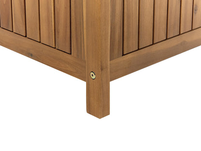 Panchina da giardino 160 cm con contenitore Legno d'acacia Marrone