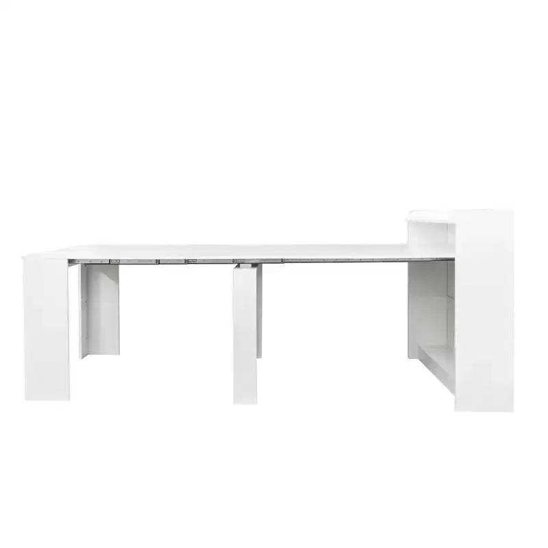 GDFStudio Torin Tavolo da pranzo moderno allungabile con ripiano portaoggetti