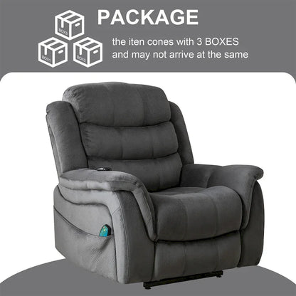 Fauteuil inclinable à plat releveur électrique pour personnes âgées avec massage et chauffage