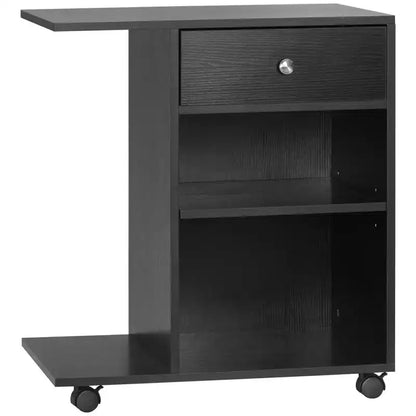 Vinsetto Mobile Printer Stand, Rolling File Cabinet Cart with Wheels, Adjustable Shelf, Drawer and CPU Stand