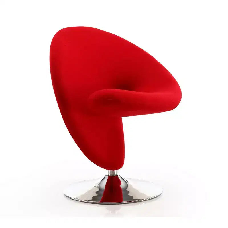 Ensemble de 2 fauteuils pivotants d'appoint Curl en mélange de laine - Manhattan Comfort