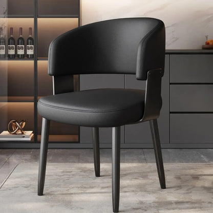 Sedia da pranzo moderna glamour rivestita in pelle