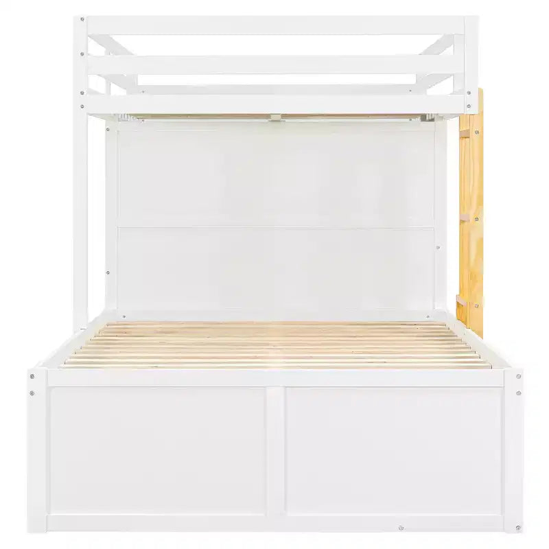 Lit superposé complet Whisen avec 2 grands tiroirs, 5 petits tiroirs et petite armoire