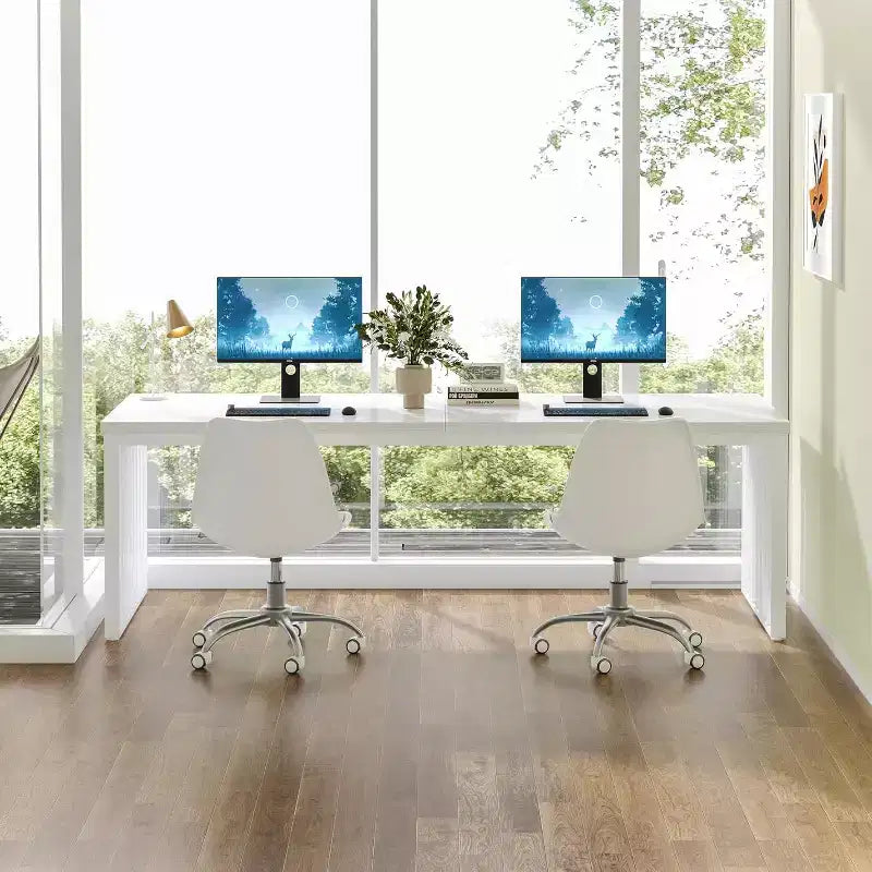 Lantine 78.74 Scrivania da computer extra lunga per 2 persone per ufficio in casa