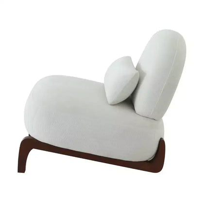 Moderna sedia imbottita graziosa, comoda poltrona senza braccioli per salotto, camera da letto, appartamento o balcone - Panipeachy