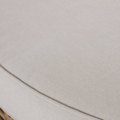 Canapé de jardin Homan en osier avec coussins, marron clair et beige