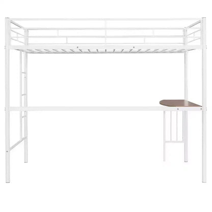 Lit superposé en métal une place sur deux places avec bureau, lit mezzanine une place avec lit inférieur double séparé pour enfants