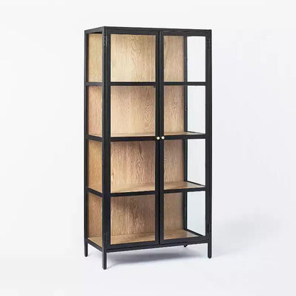 Vetrinetta in vetro Crystal Cove da 60 nero - Threshold™ disegnata con Studio McGee