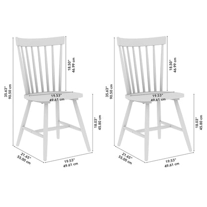 Sedie da pranzo con schienale alto e fuso Windsor Bush Furniture - Set di 2