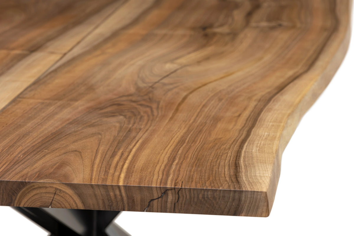 Table à manger en noyer avec pied araignée - Fabriquée à la main en bois massif - cette magnifique table en noyer avec pied araignée est une pièce maîtresse