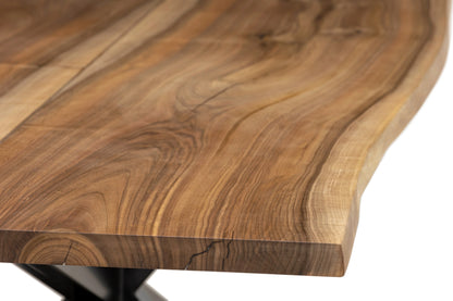 Table à manger en noyer avec pied araignée - Fabriquée à la main en bois massif - cette magnifique table en noyer avec pied araignée est une pièce maîtresse