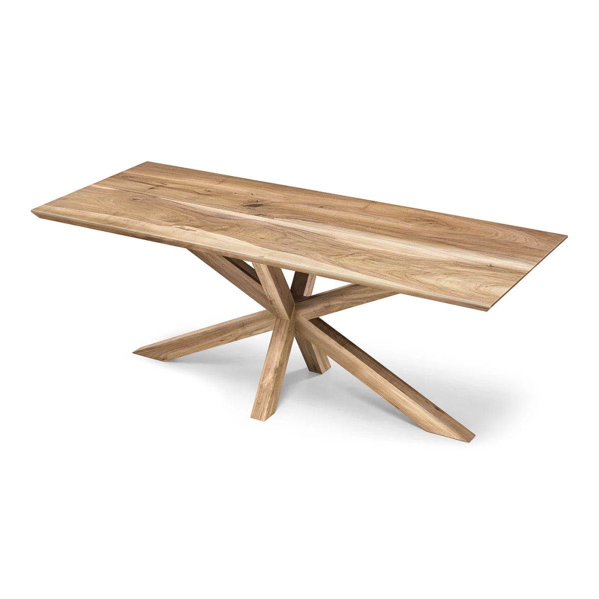 Table à manger en noyer avec pied araignée - Fabriquée à la main en bois massif - cette magnifique table en noyer avec pied araignée est une pièce maîtresse