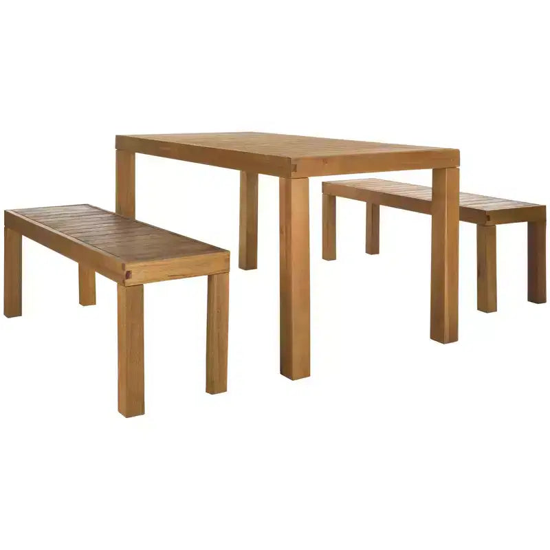 Set di Tre Pezzi Dario con Due Panche - Interno/Esterno - PAT7029 - Safavieh