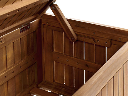 Panchina da giardino 160 cm con contenitore Legno d'acacia Marrone