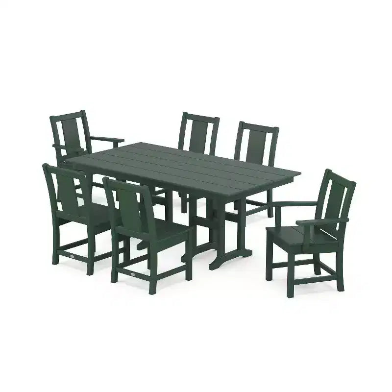 Set da pranzo da esterno POLYWOOD Prairie Farmhouse a 7 pezzi