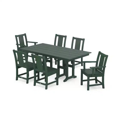 Set da pranzo da esterno POLYWOOD Prairie Farmhouse a 7 pezzi