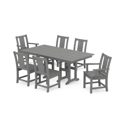 Set da pranzo da esterno POLYWOOD Prairie Farmhouse a 7 pezzi