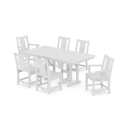 Set da pranzo da esterno POLYWOOD Prairie Farmhouse a 7 pezzi