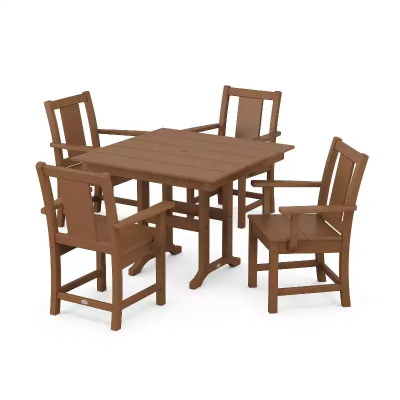Set da pranzo da esterno POLYWOOD Prairie Farmhouse a 5 pezzi