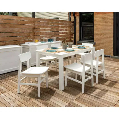 POLYWOOD Set da pranzo da esterno con 7 sedie Urban Modern Studio e tavolo Parsons