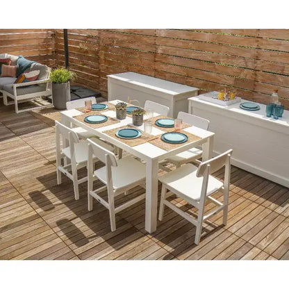POLYWOOD Set da pranzo da esterno con 7 sedie Urban Modern Studio e tavolo Parsons