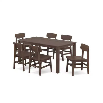 POLYWOOD Set da pranzo da esterno con 7 sedie Urban Modern Studio e tavolo Parsons