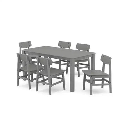 POLYWOOD Set da pranzo da esterno con 7 sedie Urban Modern Studio e tavolo Parsons