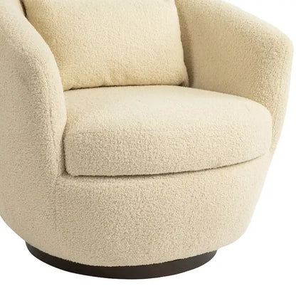 Fauteuil club pivotant rembourré avec rangement, chaise d'appoint moderne pour salon, chambre, bureau ou coin lecture
