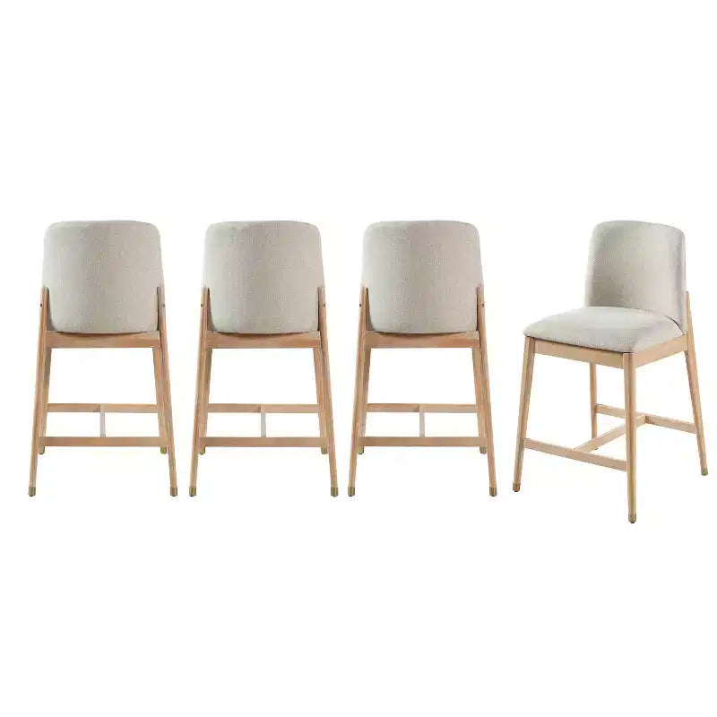 Sgabelli da bancone imbottiti Christopher Knight Home Alexandra Farmhouse in legno di gomma con schienale curvo (Set di 4)