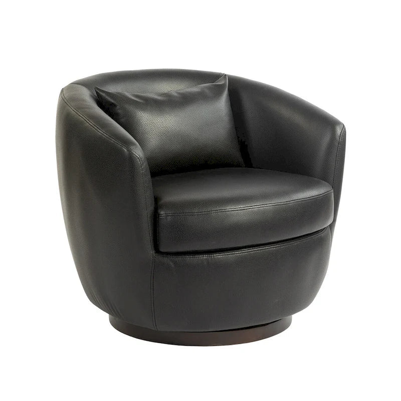 Fauteuil pivotant rembourré avec rangement, chaise d'appoint moderne pour salon, chambre, bureau, espaces de lecture - PU