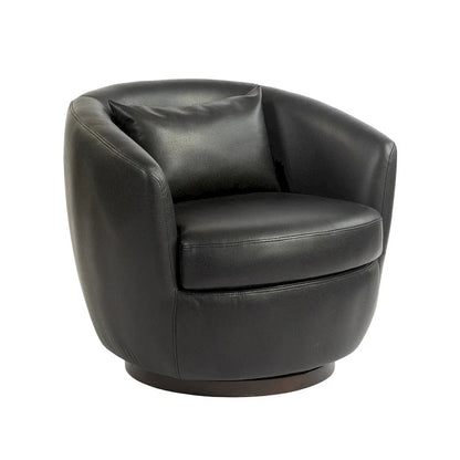 Fauteuil pivotant rembourré avec rangement, chaise d'appoint moderne pour salon, chambre, bureau, espaces de lecture - PU