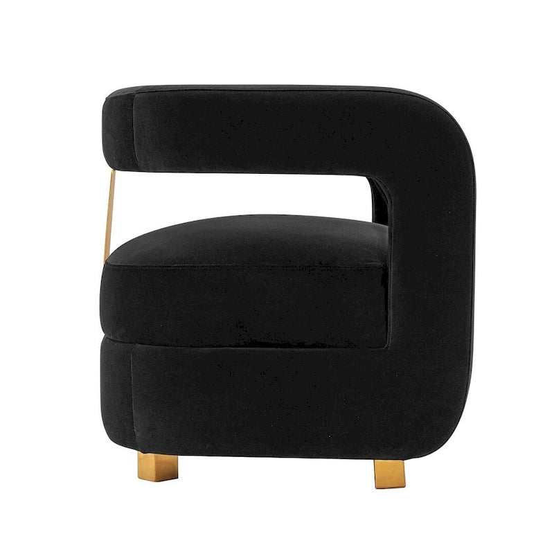 Manhattan Comfort Ensemble de 2 fauteuils d'appoint en velours Amirah moderne