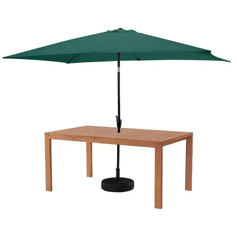 Ensemble de salle à manger d'extérieur 6 pièces Alaterre Furniture, table Weston avec parasol rectangulaire de 3 mètres
