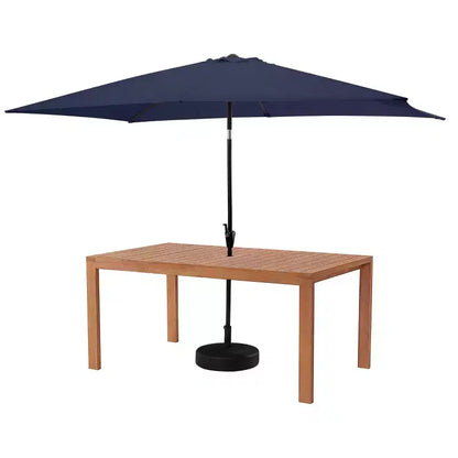 Ensemble de salle à manger d'extérieur 6 pièces Alaterre Furniture, table Weston avec parasol rectangulaire de 3 mètres