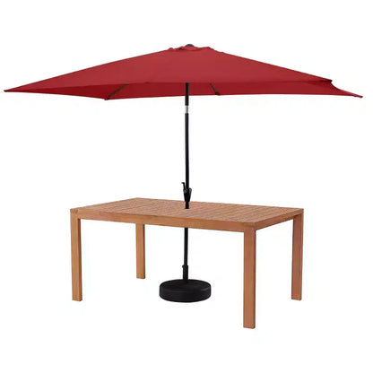 Ensemble de salle à manger d'extérieur 6 pièces Alaterre Furniture, table Weston avec parasol rectangulaire de 3 mètres