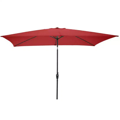Ensemble de salle à manger d'extérieur 6 pièces Alaterre Furniture, table Weston avec parasol rectangulaire de 3 mètres
