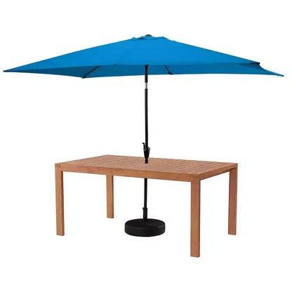 Ensemble de salle à manger d'extérieur 6 pièces Alaterre Furniture, table Weston avec parasol rectangulaire de 3 mètres