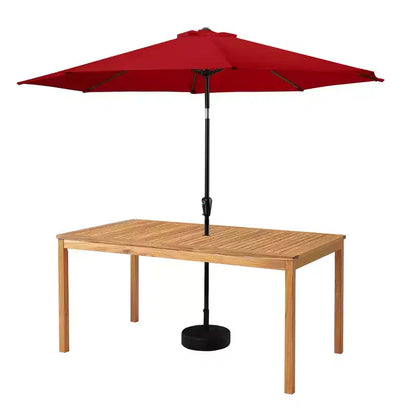 Ensemble de salle à manger d'extérieur 8 pièces Alaterre Furniture, table Okemo avec parasol inclinable automatique de 3 mètres