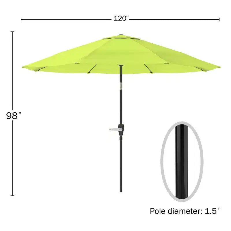 Ensemble de salle à manger d'extérieur 8 pièces Alaterre Furniture, table Okemo avec parasol inclinable automatique de 3 mètres
