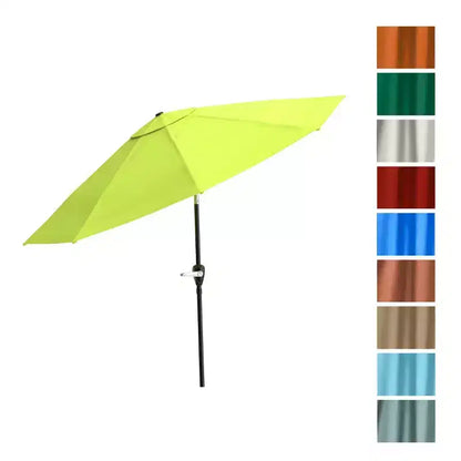 Ensemble de salle à manger d'extérieur 8 pièces Alaterre Furniture, table Okemo avec parasol inclinable automatique de 3 mètres