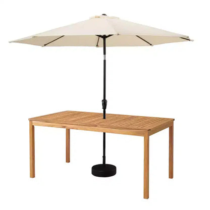 Ensemble de salle à manger d'extérieur 8 pièces Alaterre Furniture, table Okemo avec parasol inclinable automatique de 3 mètres