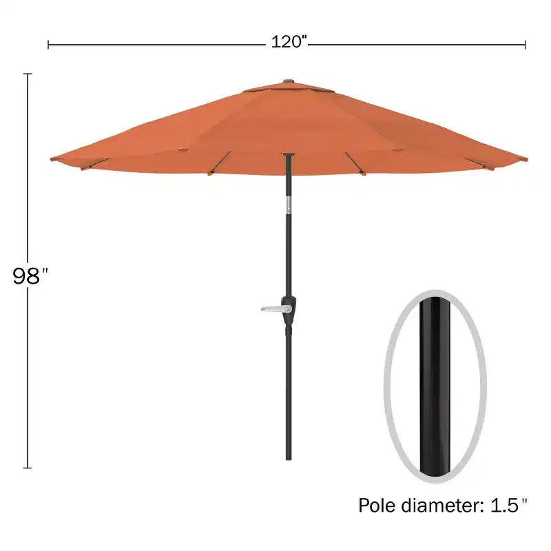 Ensemble de salle à manger d'extérieur 8 pièces Alaterre Furniture, table Okemo avec parasol inclinable automatique de 3 mètres