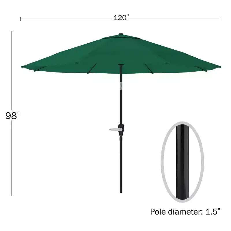 Ensemble de salle à manger d'extérieur 8 pièces Alaterre Furniture, table Okemo avec parasol inclinable automatique de 3 mètres
