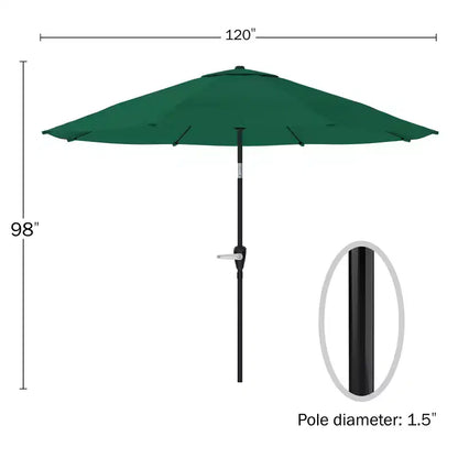 Ensemble de salle à manger d'extérieur 8 pièces Alaterre Furniture, table Okemo avec parasol inclinable automatique de 3 mètres