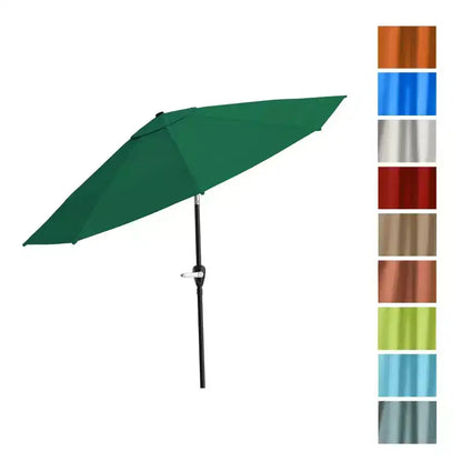 Ensemble de salle à manger d'extérieur 8 pièces Alaterre Furniture, table Okemo avec parasol inclinable automatique de 3 mètres