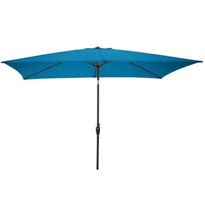Ensemble de salle à manger d'extérieur 6 pièces Alaterre Furniture, table Okemo avec parasol rectangulaire de 3 mètres