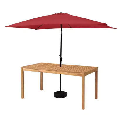 Ensemble de salle à manger d'extérieur 8 pièces Alaterre Furniture, table Okemo avec parasol rectangulaire de 3 mètres