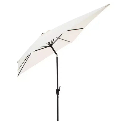 Ensemble de salle à manger d'extérieur 8 pièces Alaterre Furniture, table Okemo avec parasol rectangulaire de 3 mètres
