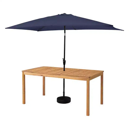 Ensemble de salle à manger d'extérieur 8 pièces Alaterre Furniture, table Okemo avec parasol rectangulaire de 3 mètres