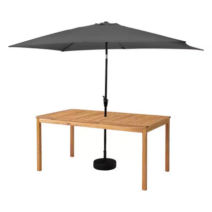 Ensemble de salle à manger d'extérieur 8 pièces Alaterre Furniture, table Okemo avec parasol rectangulaire de 3 mètres
